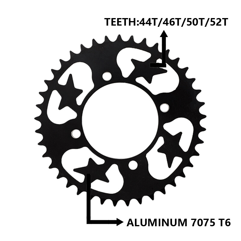 Pignon en alliage d'aluminium CNC pour motocyclette