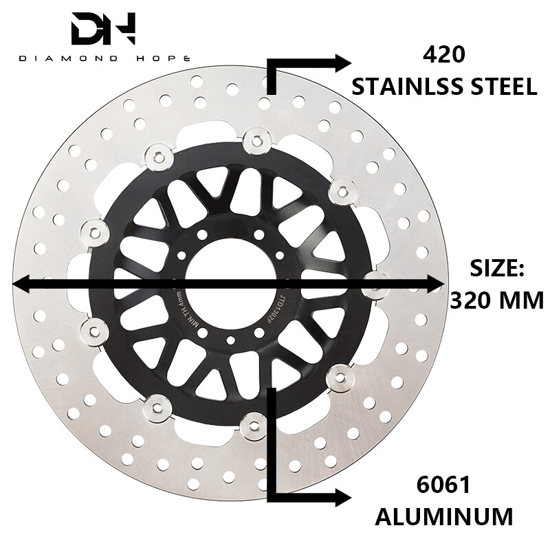 Fournisseur chinois de freins à disque pour motos 320mm en acier inoxydable