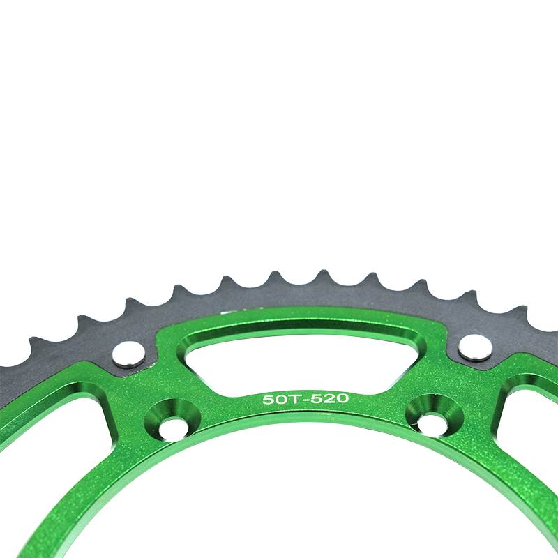 Roue de moto en alliage d'aluminium 45# pignon en acier et aluminium