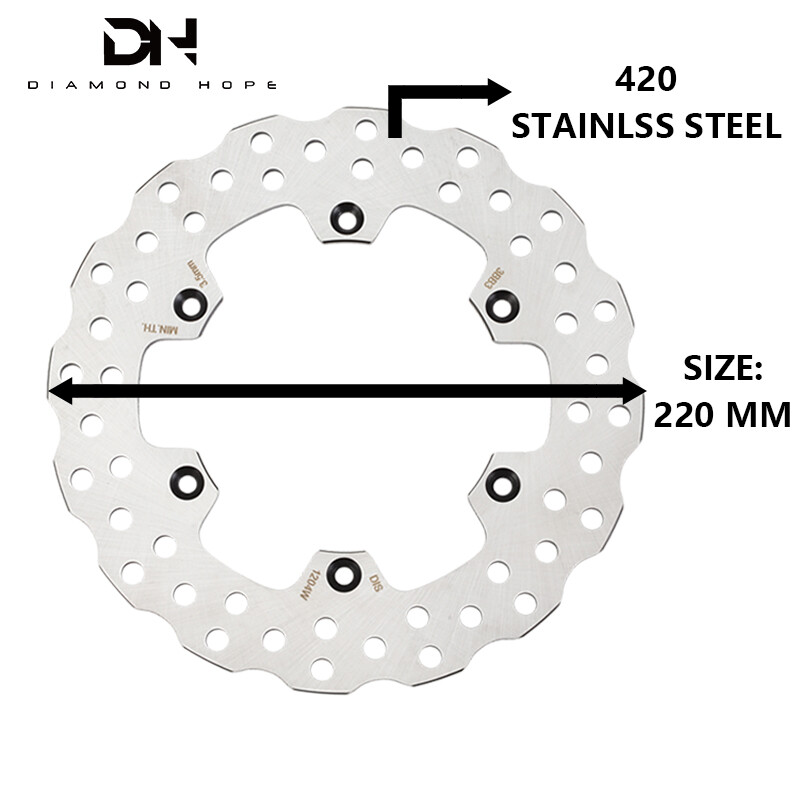 Disco freno ruota moto personalizzato 220 mm rotori in acciaio inox