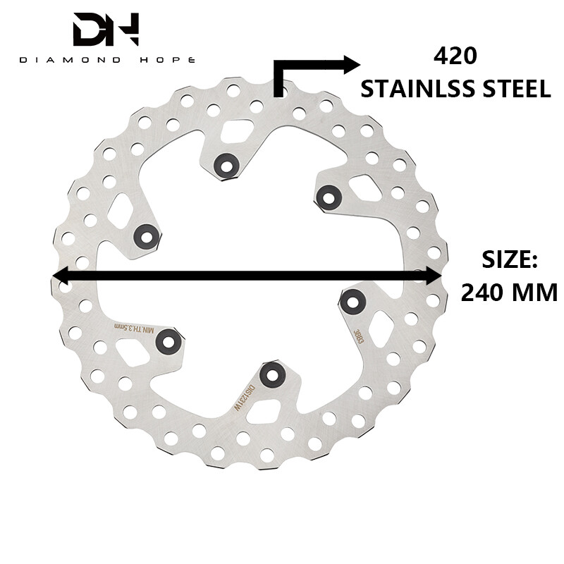 Disco freno in acciaio inox 240 mm rotori ruota moto