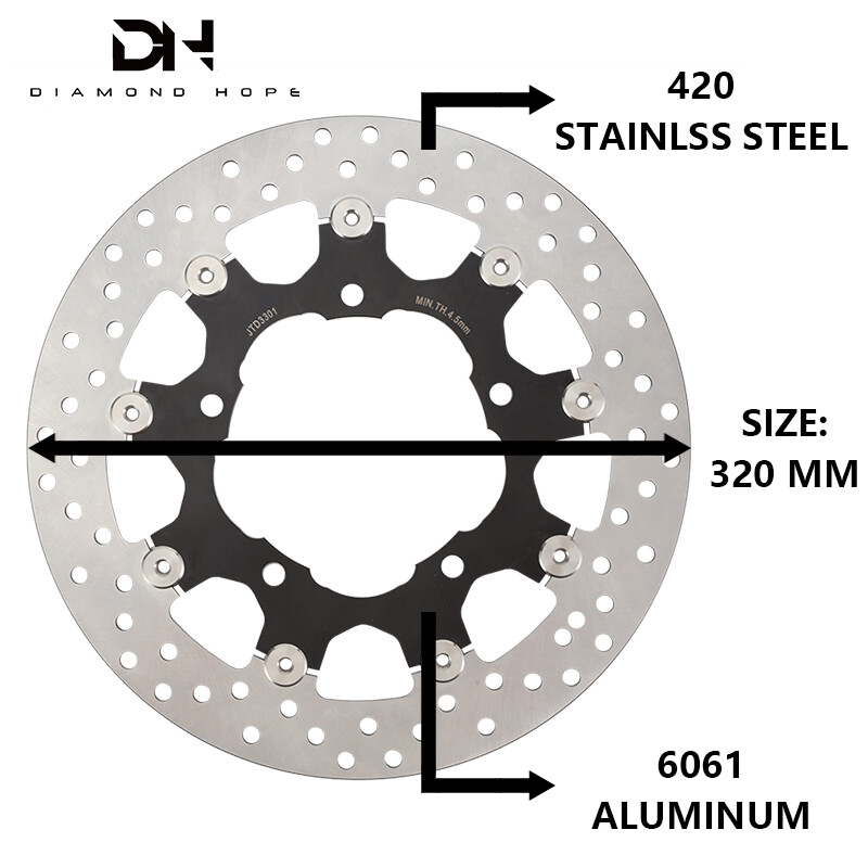 Custom Motorcycle Brake Plate Rotor Brake Disc 320 mm