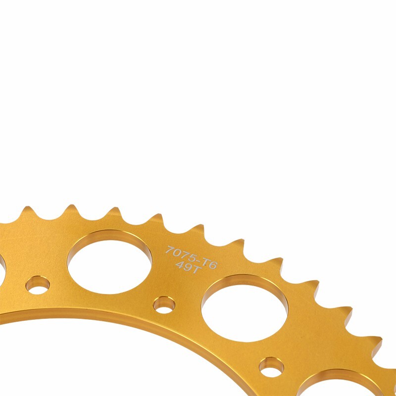 44T/46T/50T/52T Ruedas de motocicleta piñones de aleación de aluminio piñón de cadena