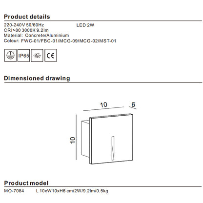 MO-7084 Concrete Outdoor Step Light