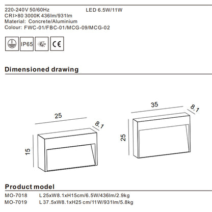 MO-7018-7019 Concrete Outdoor Step Light