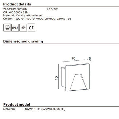 MO-7082 Concrete Outdoor Step Light
