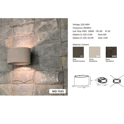 MO-7525 Concrete Outdoor Wall Light