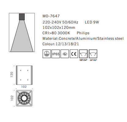 MO-7647 Concrete Ceiling Light