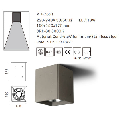MO-7651 Concrete Ceiling Light