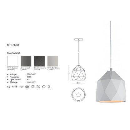 MH-2518 Concrete Pendant Light