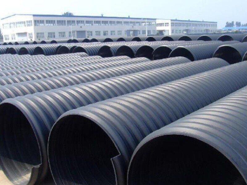 HDPE steel belt spiral corrugated pipe