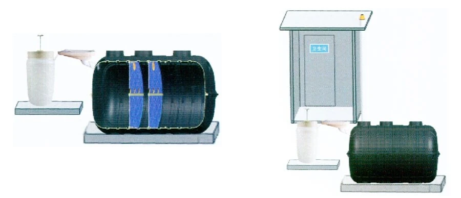 Integrated injection molded three-format septic tank-01