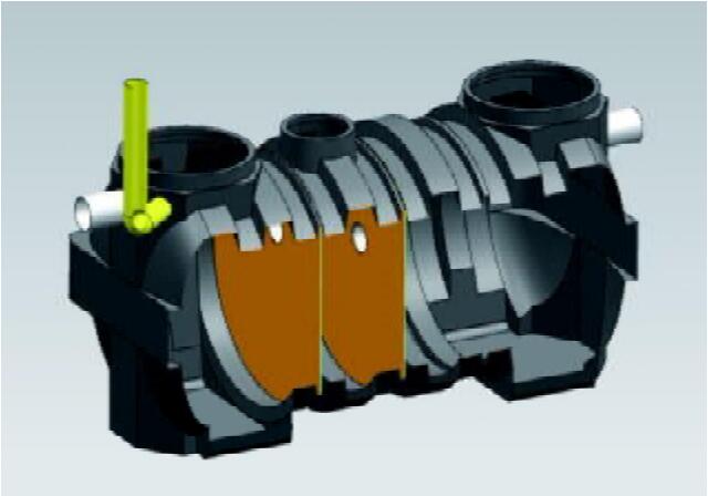 Three-format septic tank