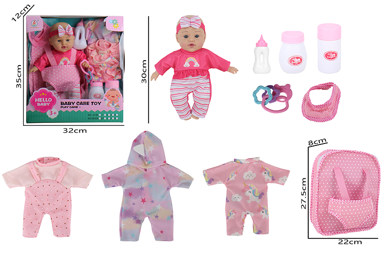 12 INCH No IC Cotton Backpack DOLL Accessories Window Box 4400653