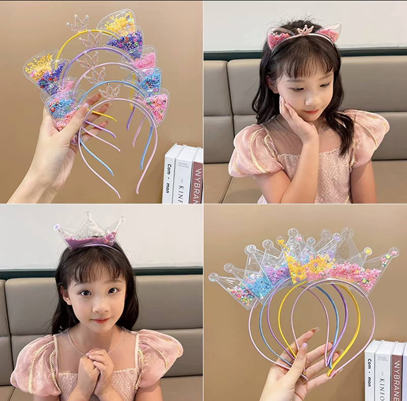 Cat Ears quicksand children's headband little girl headband kindergarten gift primary school students dance headdress graduation gift 4513904