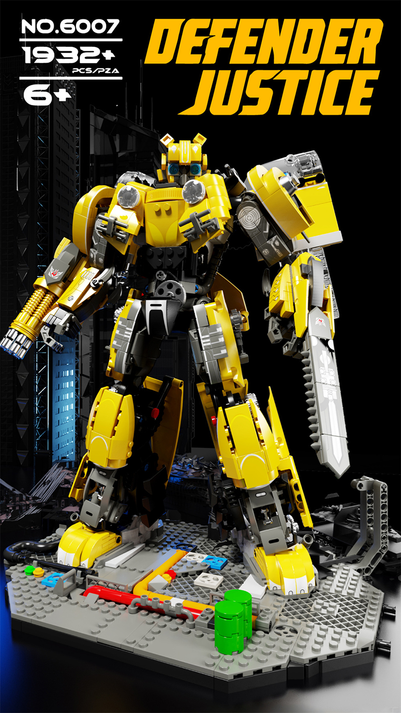 Large Mech Bumblebee Puzzle Small Particle Building Blocks 4062455
