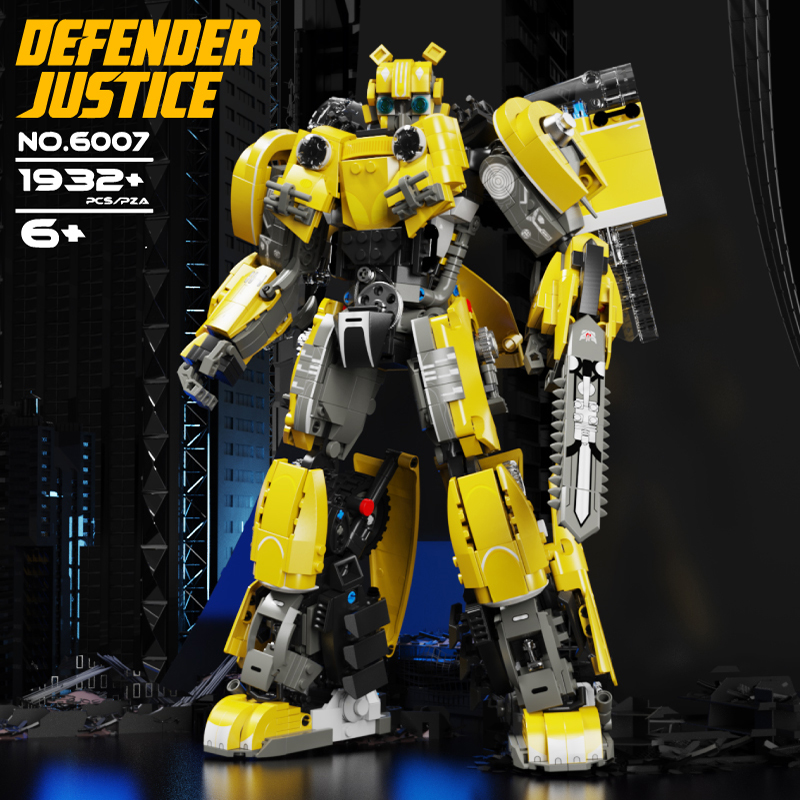 Large Mech Bumblebee Puzzle Small Particle Building Blocks 4062455