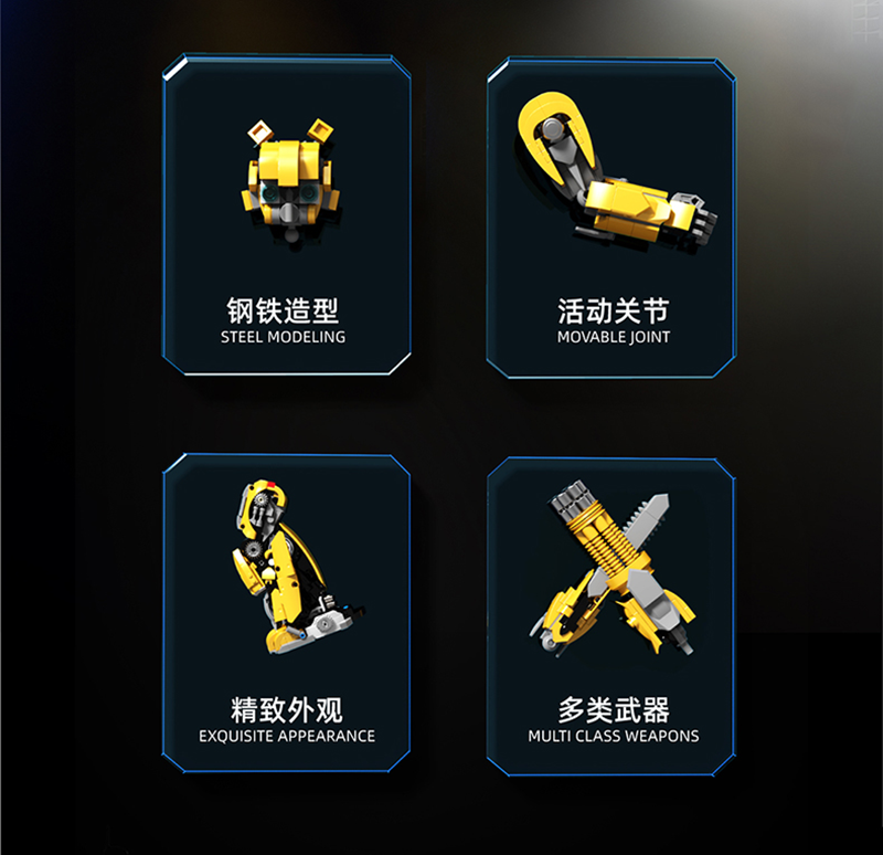 Large Mech Bumblebee Puzzle Small Particle Building Blocks 4062455