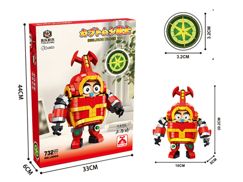 Puzzle Small Particle Building Blocks Assembly Model Q Version Kabuda 4123682