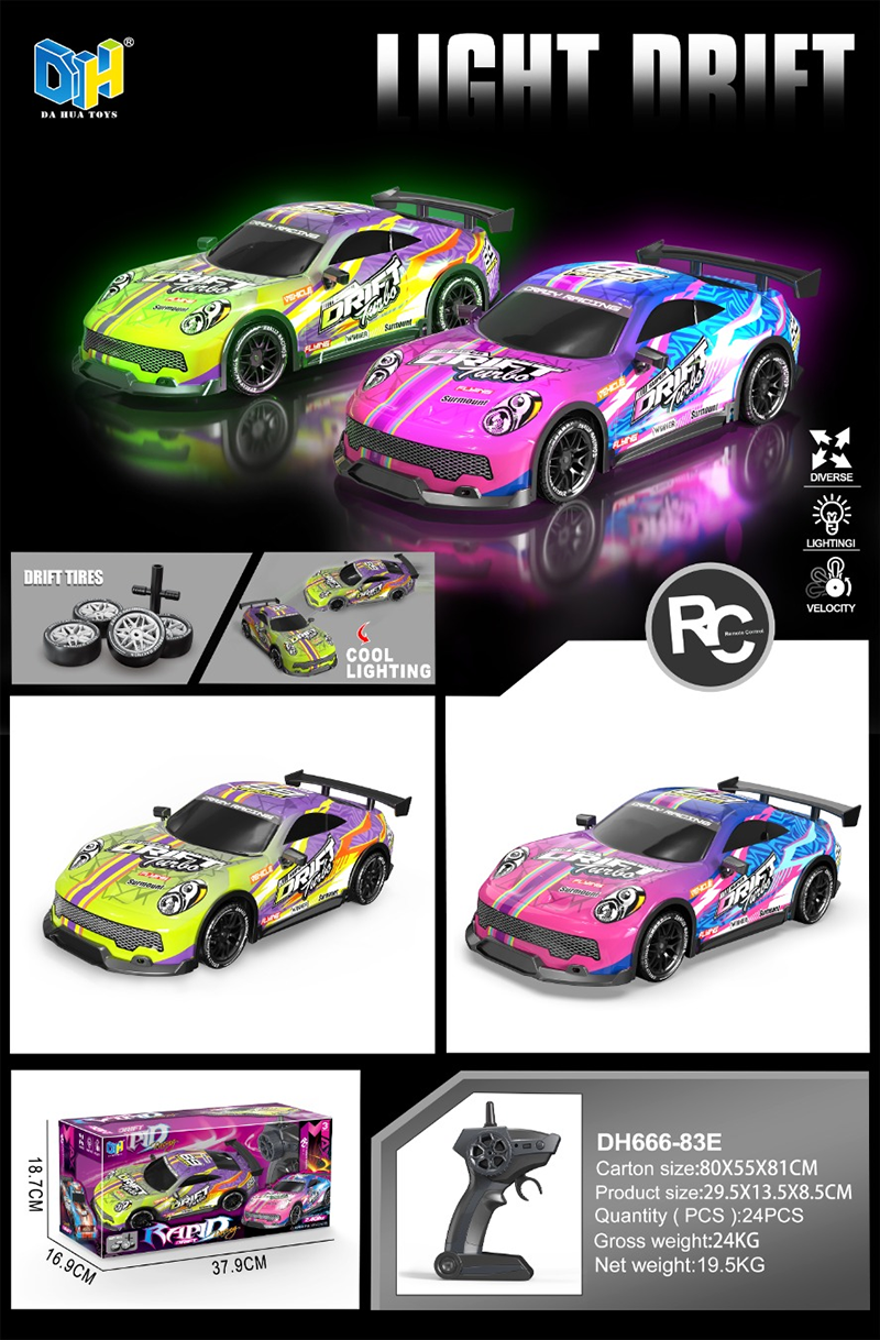 2.4G 1:16 High Speed Drift Car Stunt Car Drift Remote Control Car (High/Low Speed Conversion) 4689204