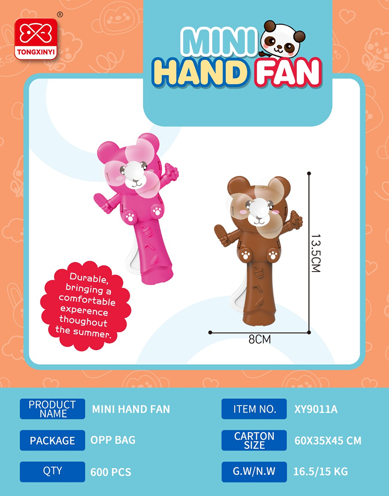 Cartoon bear hand pressure fan 4443636