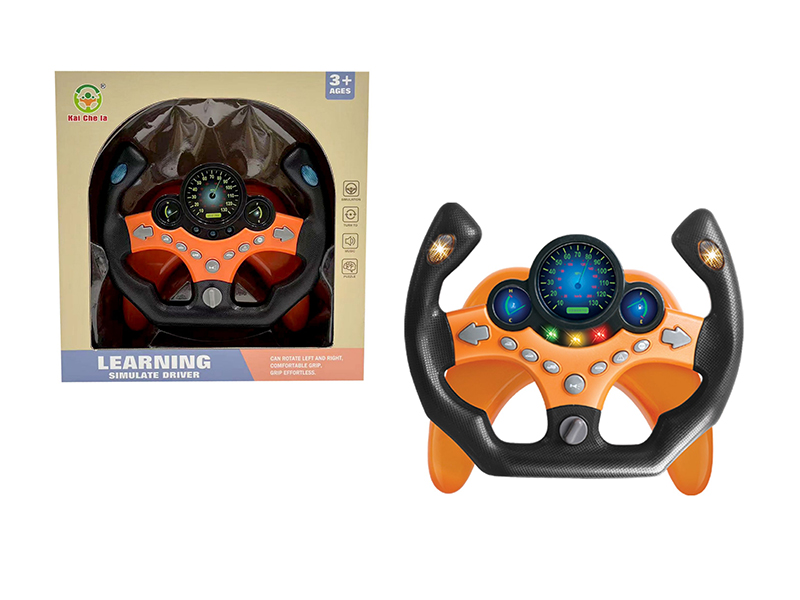  Steering wheel toy car 360 degree rotating racing car orange 4400534