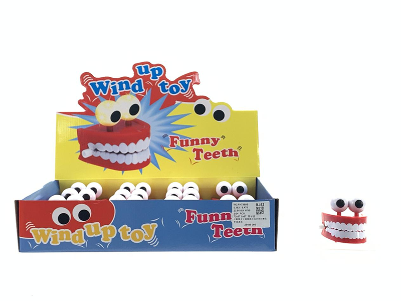 Big Eye Jumping Teeth Chain Jumping Big White Teeth Dental Gift Color Box Boxed 2762077