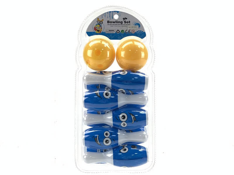 16CM smiley face bowling 10 bottles of 2 balls 2137224