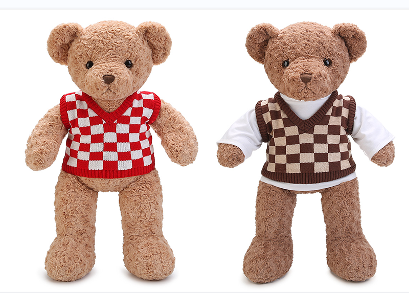 Grid Sweater Teddy Bear 18DB1061