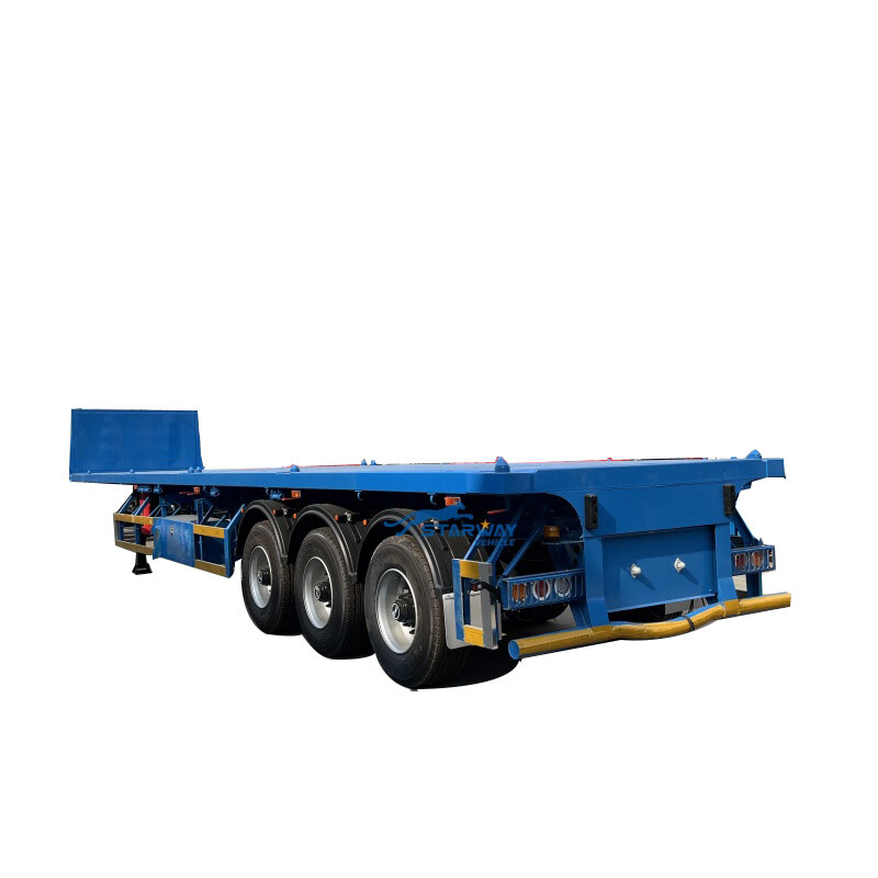 3 Axles Flatbed Semi Trailer For Sale