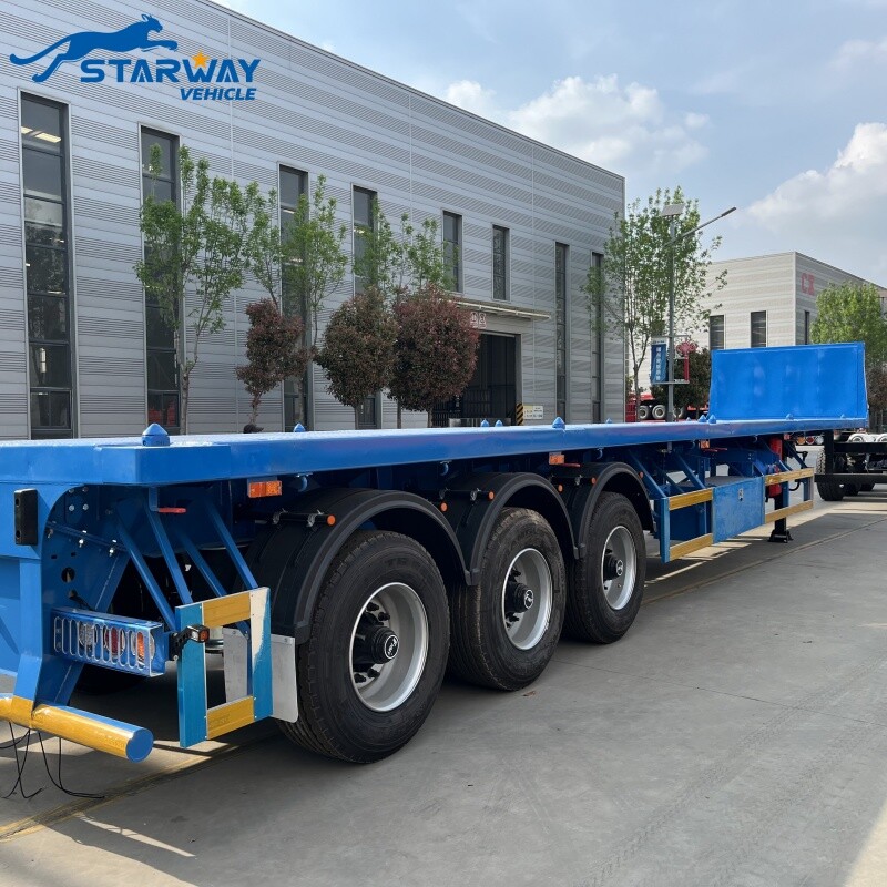 3 Axles Flatbed Semi Trailer For Sale
