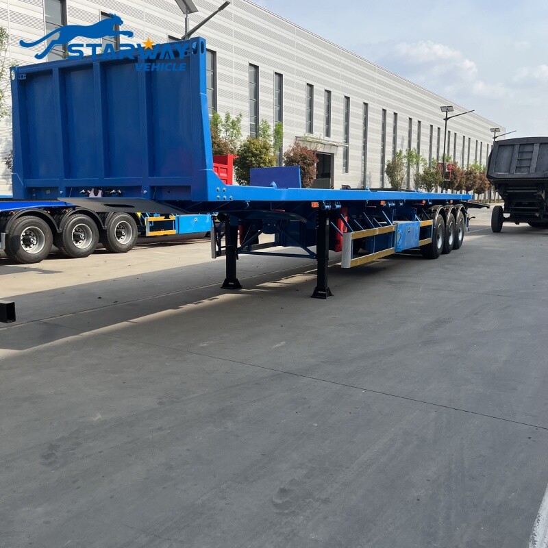 3 Axles Flatbed Semi Trailer For Sale
