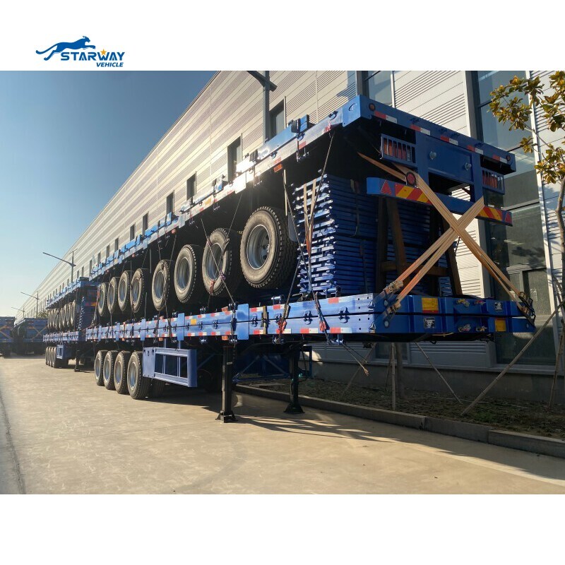 4 Axles 45ft 80 Ton Flatbed Semi Trailer