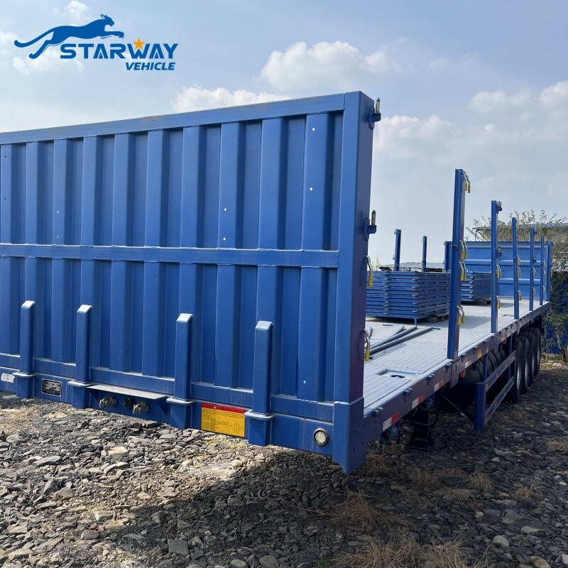 4 axles 70 Ton  flatbed trailer