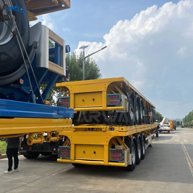12.5 meter 60 Ton Flatbed Truck Trailer for Sale