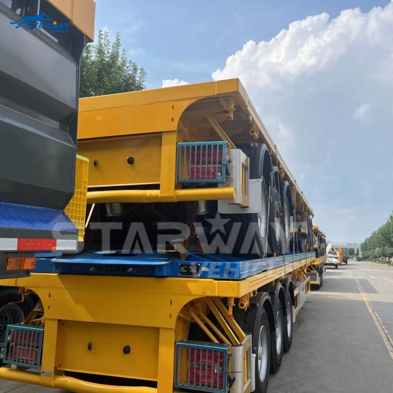 12.5 meter 60 Ton Flatbed Truck Trailer for Sale