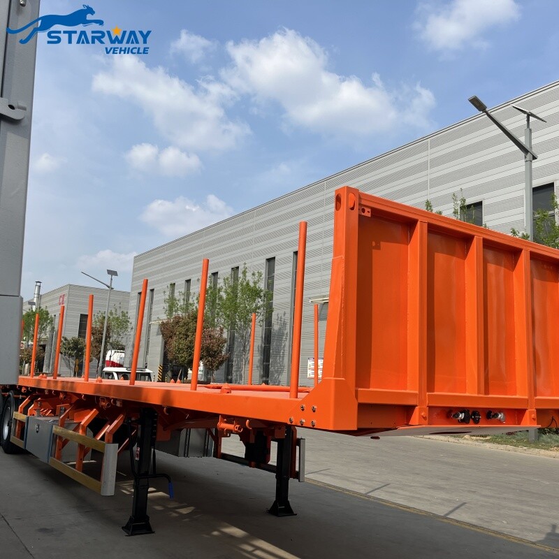 Tri Axle 60 Ton Flatbed Semi Trailer for sale