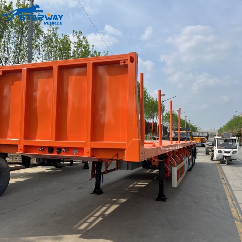 Tri Axle 60 Ton Flatbed Semi Trailer for sale