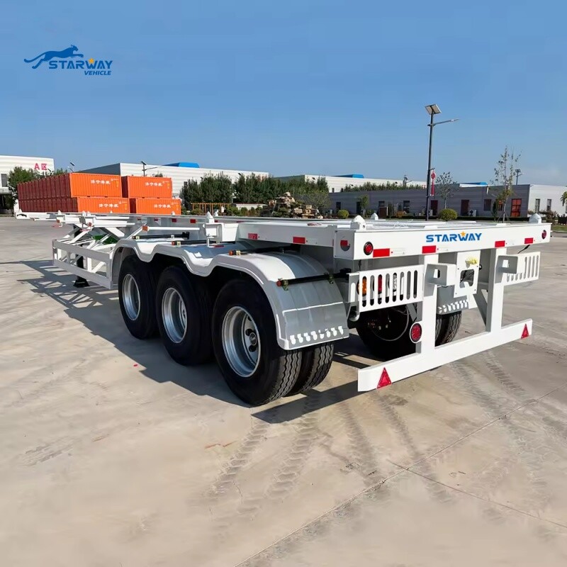 3 Axle 40ft Gooseneck Container Chassis for Sale