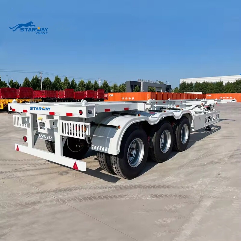 3 Axle 40ft Gooseneck Container Chassis for Sale