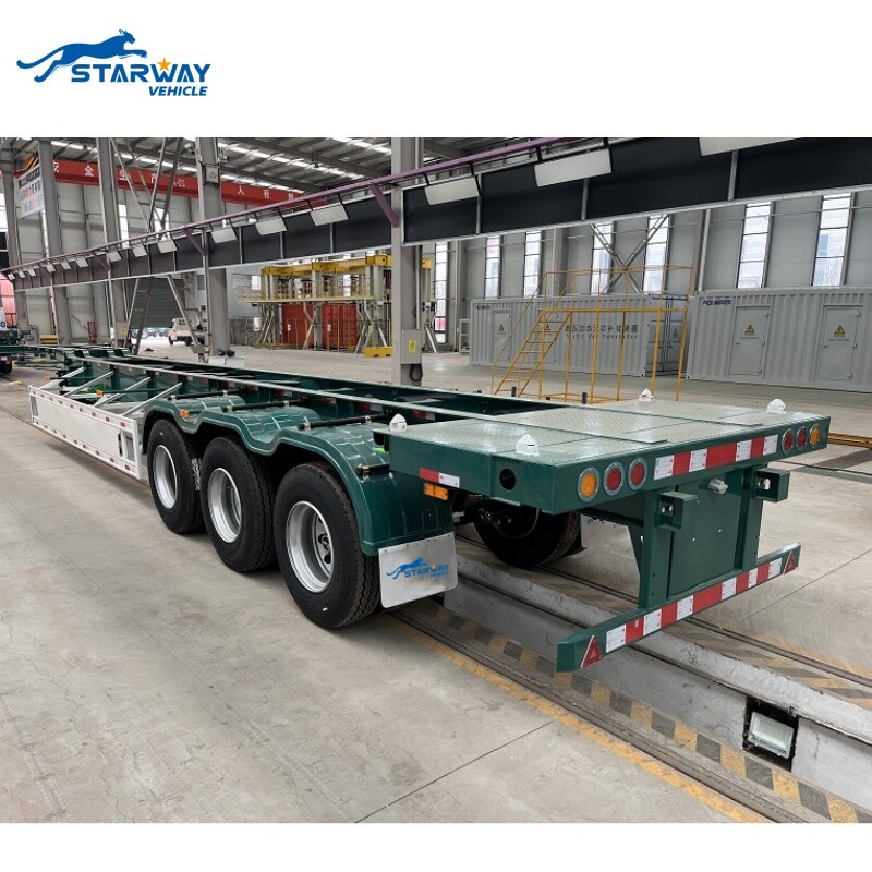 40ft Gooseneck Container Skeletal Semi Trailer For Sale