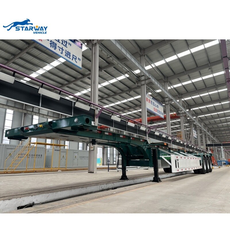 40ft Gooseneck Container Skeletal Semi Trailer For Sale