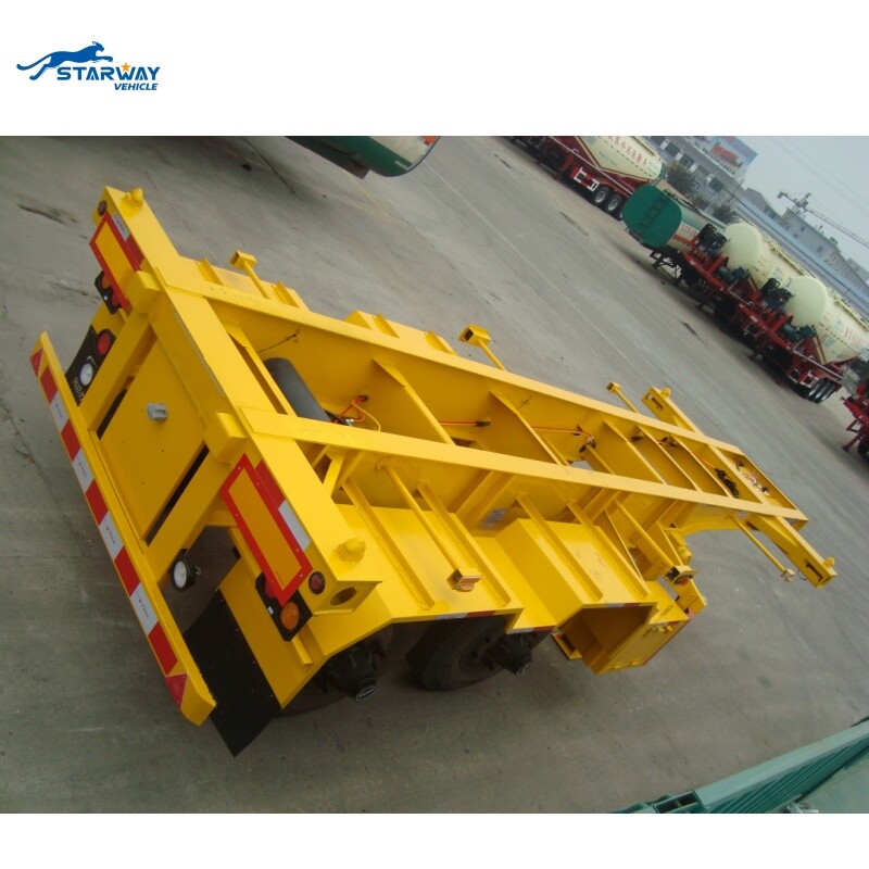 New Design 2 Axles 20ft container Trailer Skeleton Semi Trailer For Sale