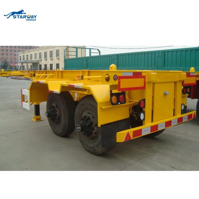New Design 2 Axles 20ft container Trailer Skeleton Semi Trailer For Sale