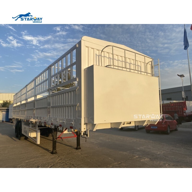 40ft Bogie suspension Fence cargo Trailer with container twist locks