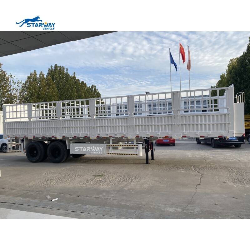 40ft Bogie suspension Fence cargo Trailer with container twist locks