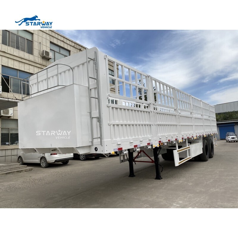 40ft Bogie suspension Fence cargo Trailer with container twist locks