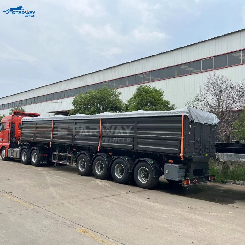 4 axles 80 Ton Sidewall Semi Trailer