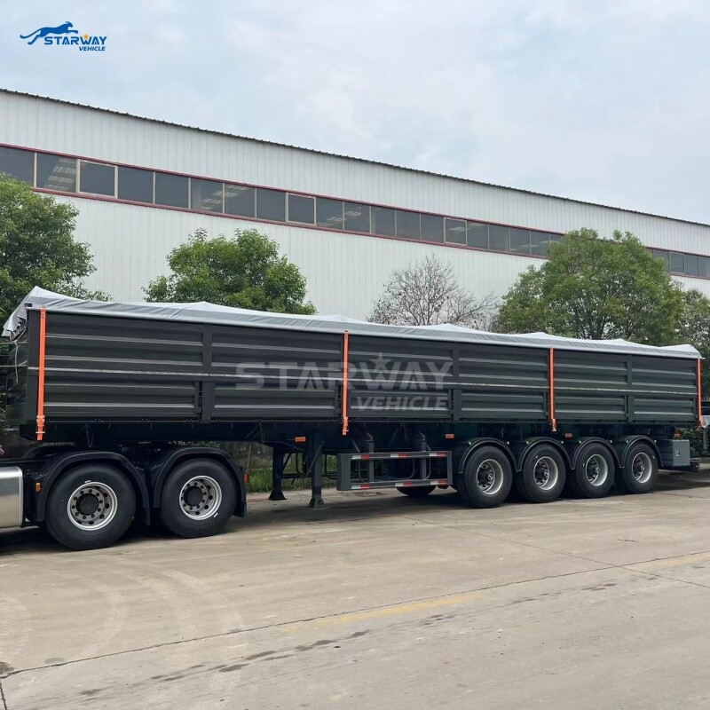 4 axles 80 Ton Sidewall Semi Trailer