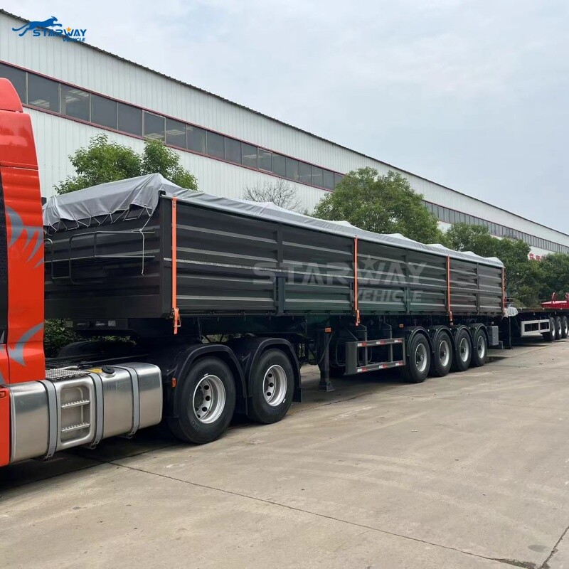 4 axles 80 Ton Sidewall Semi Trailer